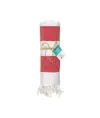 Telo mare/pareo  in cotone riciclato  da 180 gr/m2 con frange, misura 90x170 cm
