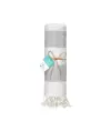 Telo mare/pareo  in cotone riciclato  da 180 gr/m2 con frange, misura 90x170 cm