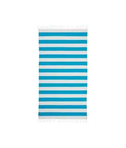 Telo mare/pareo  in cotone riciclato  da 180 gr/m2 con frange, misura 90x170 cm
