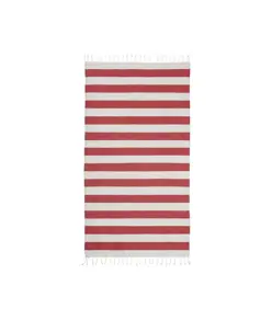 Telo mare/pareo  in cotone riciclato  da 180 gr/m2 con frange, misura 90x170 cm