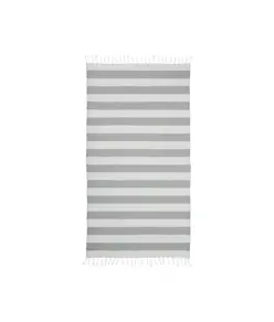 Telo mare/pareo  in cotone riciclato  da 180 gr/m2 con frange, misura 90x170 cm