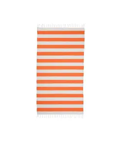 Telo mare/pareo  in cotone riciclato  da 180 gr/m2 con frange, misura 90x170 cm