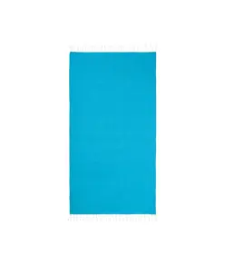 Telo mare/pareo  in cotone riciclato  da 180 gr/m2 con frange, misura 90x170 cm