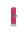 Telo mare/pareo  in cotone riciclato  da 180 gr/m2 con frange, misura 90x170 cm