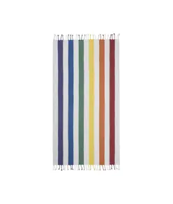 Telo mare/pareo  in cotone riciclato  da 180 gr/m2 con frange, misura 90x170 cm