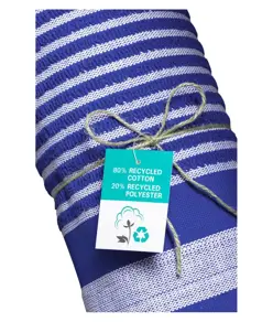 Telo mare/pareo  in cotone riciclato stile futa da 350 gr/m2