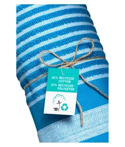 Telo mare/pareo  in cotone riciclato stile futa da 350 gr/m2