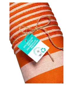 Telo mare/pareo  in cotone riciclato stile futa da 350 gr/m2