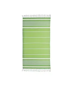 Telo mare/pareo stile Fouta 100% cotone 580gr con lato in spugna e frange, 90x160 cm