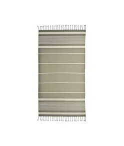 Telo mare/pareo stile Fouta 100% cotone 580gr con lato in spugna e frange, 90x160 cm