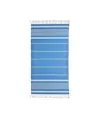 Telo mare/pareo stile Fouta 100% cotone 580gr con lato in spugna e frange, 90x160 cm