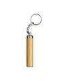 Torcia  LED in bamboo con anello portachiavi, 3 batterie LR41 incluse