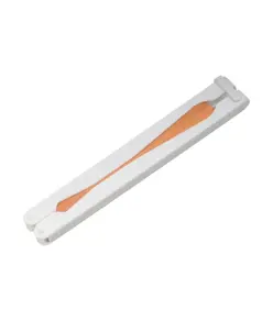 Ventaglio in carta colorata con manico in plastica bianca, lunghezza cm 26