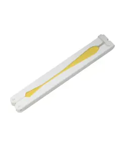 Ventaglio in carta colorata con manico in plastica bianca, lunghezza cm 26