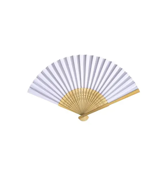 Ventaglio in carta con manico in bambù