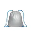 Zainetto bianco in poliestere 210 T con chiusura a strozzo, angoli rinforzati Handle