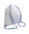 Zainetto bianco in poliestere 210 T con chiusura a strozzo, angoli rinforzati Handle