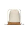 Zainetto in cotone 135 g/m2 con chiusura a strozzo,  base in sughero Handle
