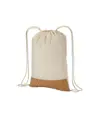 Zainetto in cotone 135 g/m2 con chiusura a strozzo,  base in sughero Handle