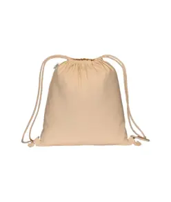 Zainetto in cotone biologico 220 g/m2, con chiusura a strozzo Handle