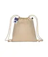 Zainetto in cotone FAIRTRADE ® 140 g/m2 con chiusura a strozzo Handle