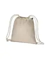 Zainetto in cotone FAIRTRADE ® 140 g/m2 con chiusura a strozzo Handle