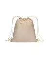 Zainetto in cotone riciclato effetto melange 180 g/m2 con chiusura a strozzo Handle
