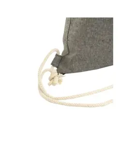Zainetto in cotone riciclato effetto melange con chiusura a strozzo CORDINI AD ASOLA Handle