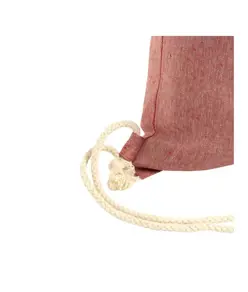 Zainetto in cotone riciclato effetto melange con chiusura a strozzo CORDINI AD ASOLA Handle