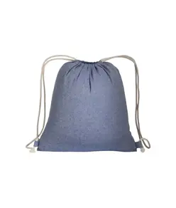 Zainetto in cotone riciclato effetto melange con chiusura a strozzo CORDINI AD ASOLA Handle