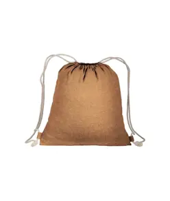 Zainetto in cotone riciclato effetto melange con chiusura a strozzo CORDINI AD ASOLA Handle