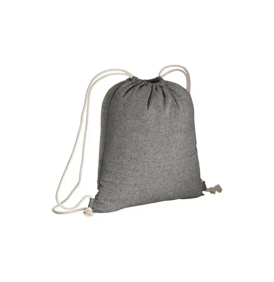Zainetto in cotone riciclato effetto melange con chiusura a strozzo CORDINI AD ASOLA Handle