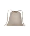 Zainetto in cotone riciclato effetto melange con chiusura a strozzo CORDINI AD ASOLA Handle