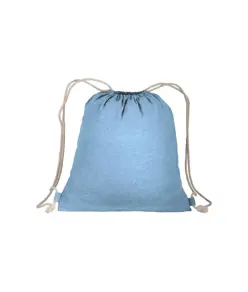Zainetto in cotone riciclato effetto melange con chiusura a strozzo CORDINI AD ASOLA Handle