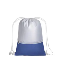 Zainetto in poliestere 210T con tasca zip colorata e chiusura a strozzo Handle