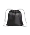 Zainetto nero in Polyester 210 T, manici colorati e angoli rinforzati neri Handle