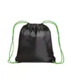 Zainetto nero in Polyester 210 T, manici colorati e angoli rinforzati neri Handle