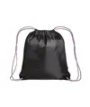 Zainetto nero in Polyester 210 T, manici colorati e angoli rinforzati neri Handle
