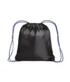 Zainetto nero in Polyester 210 T, manici colorati e angoli rinforzati neri Handle