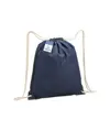 Zaino in cotone denim riciclato con chiusura a strozzo e angoli rinforzati Handle