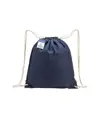 Zaino in cotone denim riciclato con chiusura a strozzo e angoli rinforzati Handle