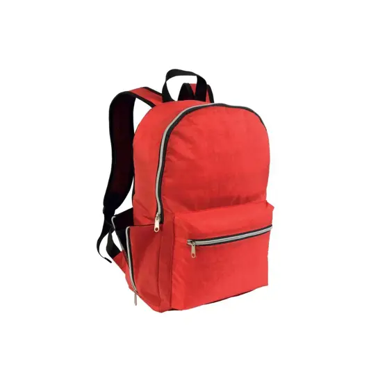 Zaino in nylon 420D con 4 tasche di cui 2 laterali a zip retinate