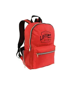 Zaino in nylon 420D con 4 tasche di cui 2 laterali a zip retinate