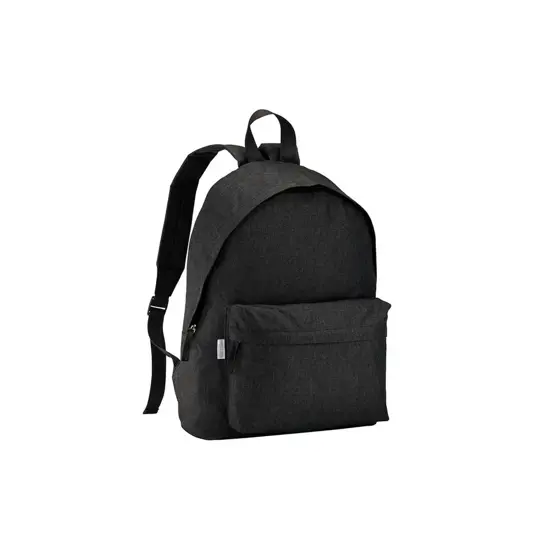 Zaino in PET riciclato  melange, 2 tasche e spallacci regolabili
