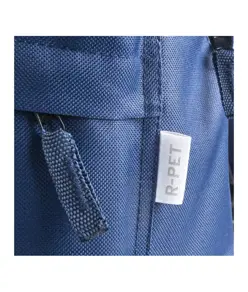 Zaino in poliestere riciclato R-PET con tasca esterna con cerniera