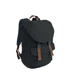 Zaino in poliestere two tone effetto melange con 2 tasche