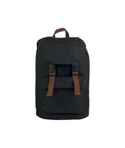 Zaino in poliestere two tone effetto melange con 2 tasche