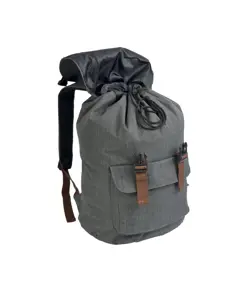 Zaino in poliestere two tone effetto melange con 2 tasche
