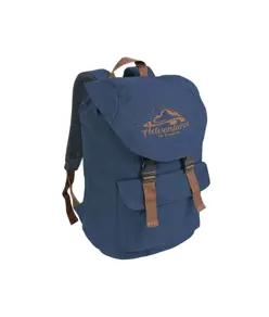 Zaino in poliestere two tone effetto melange con 2 tasche
