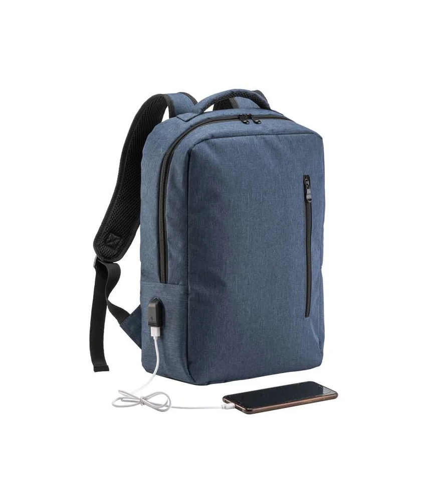 Zaino porta computer poliestere two tone con tre tasche con porta USB esterna